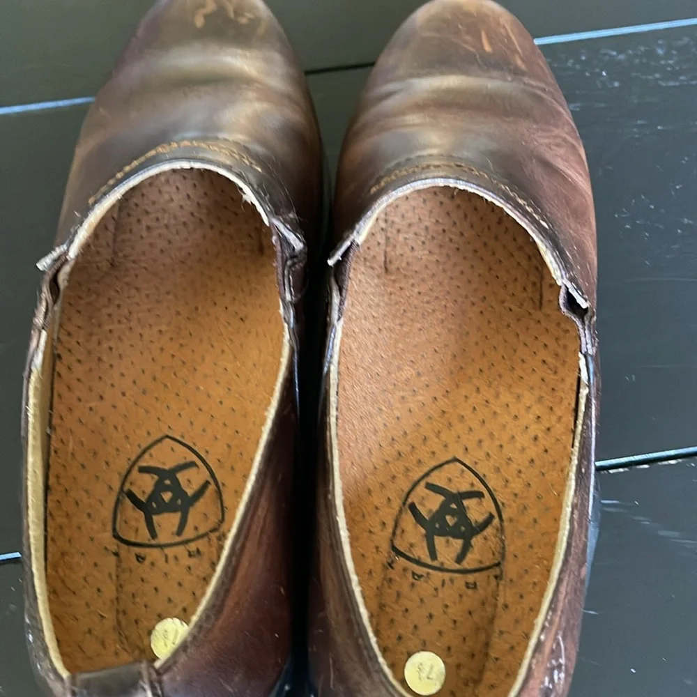 ARIAT Paddock Women's Size 7.5 Brown Leather Comfort Sport Clog Ankle Shoes - Picture 5 of 6